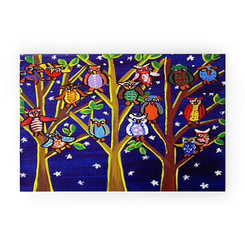 Renie Britenbucher Owl Party Welcome Mat