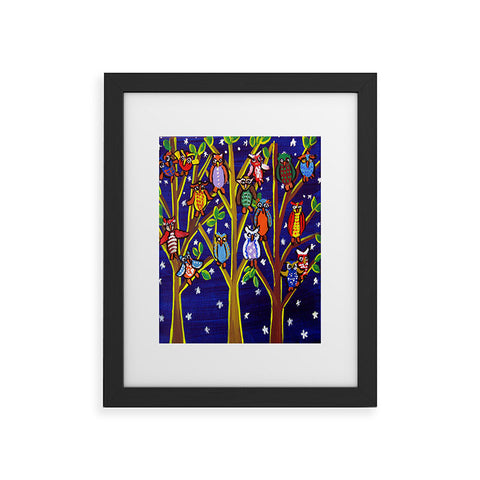 Renie Britenbucher Owl Party Framed Art Print