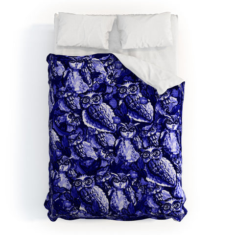 Renie Britenbucher Owls Purple Comforter