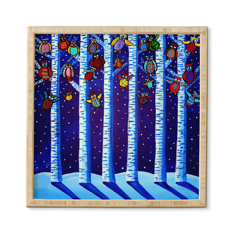 Renie Britenbucher Party Owls Framed Wall Art