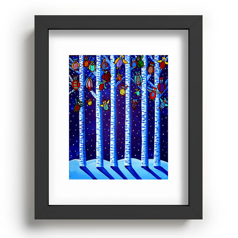 Renie Britenbucher Party Owls Recessed Framing Rectangle