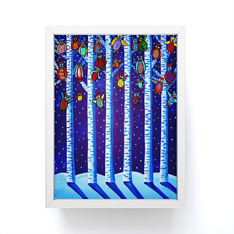 Renie Britenbucher Party Owls Framed Mini Art Print