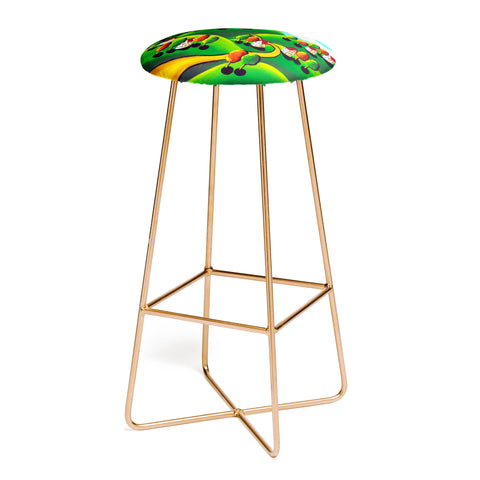 Renie Britenbucher Peaceful Day Landscape Bar Stool