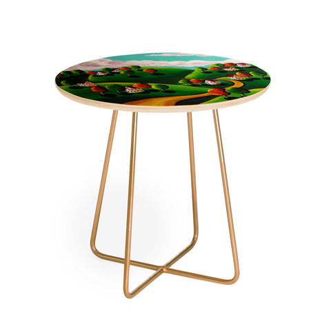 Renie Britenbucher Peaceful Day Landscape Round Side Table