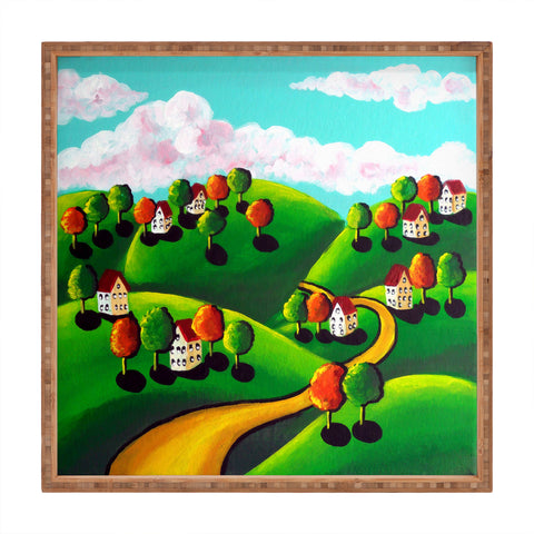 Renie Britenbucher Peaceful Day Landscape Square Tray