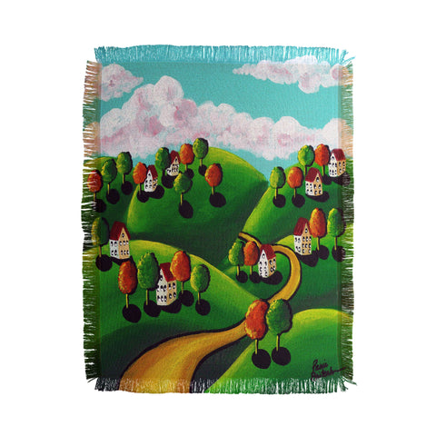 Renie Britenbucher Peaceful Day Landscape Throw Blanket