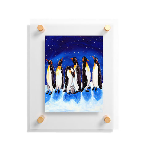 Renie Britenbucher Penguin Party Floating Acrylic Print