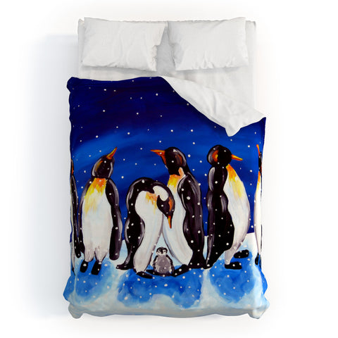 Renie Britenbucher Penguin Party Duvet Cover