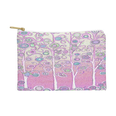 Renie Britenbucher Pink Owls Pouch
