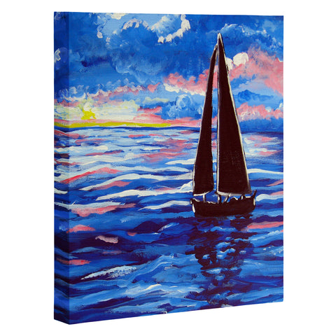 Renie Britenbucher Pink Sunset Sail Art Canvas