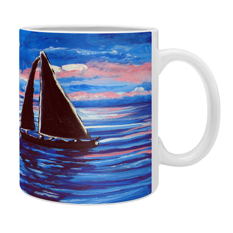 Renie Britenbucher Pink Sunset Sail Coffee Mug