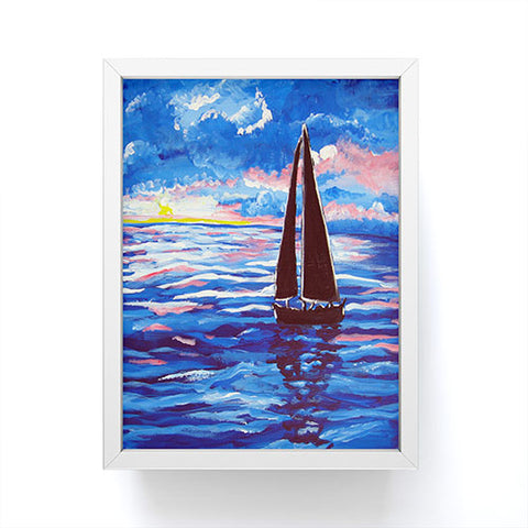 Renie Britenbucher Pink Sunset Sail Framed Mini Art Print