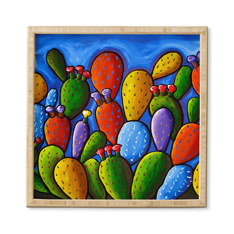 Renie Britenbucher Prickly Pear Cactus Framed Wall Art