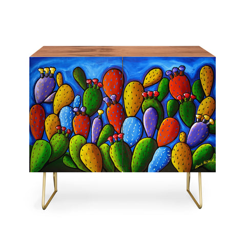 Renie Britenbucher Prickly Pear Cactus Credenza