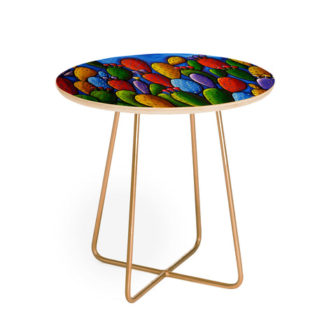 Renie Britenbucher Prickly Pear Cactus Round Side Table