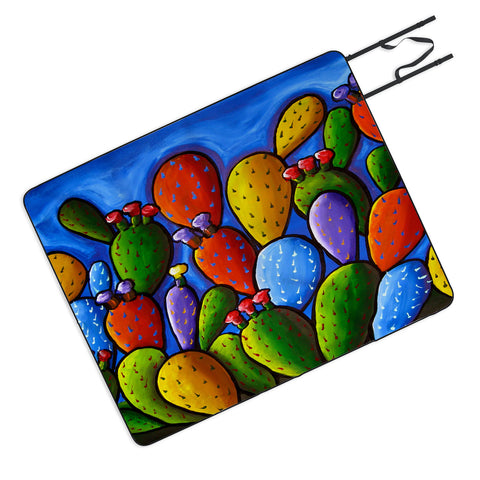 Renie Britenbucher Prickly Pear Cactus Picnic Blanket