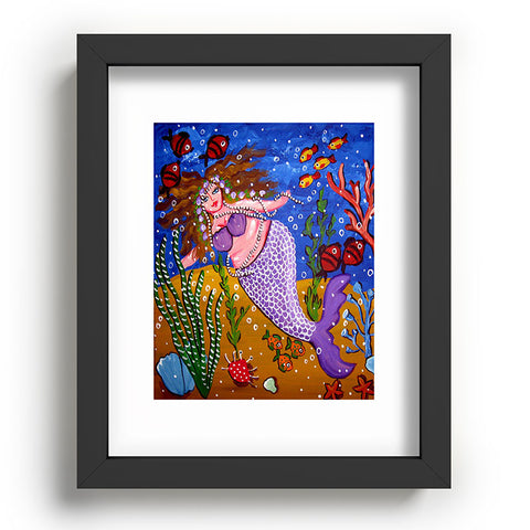 Renie Britenbucher Purple Mermaid Recessed Framing Rectangle
