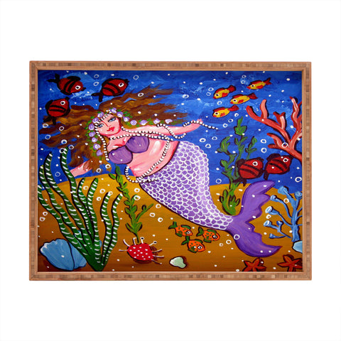 Renie Britenbucher Purple Mermaid Rectangular Tray