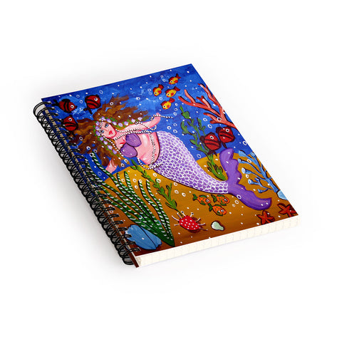 Renie Britenbucher Purple Mermaid Spiral Notebook