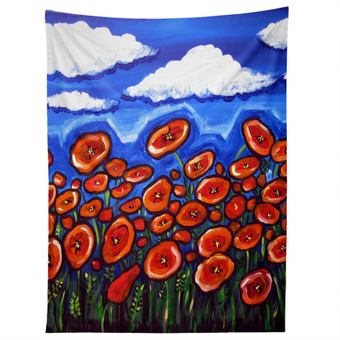 Renie Britenbucher Red Poppy Field Tapestry
