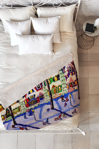 Renie Britenbucher Remnants Of A Snow Day Fleece Throw Blanket