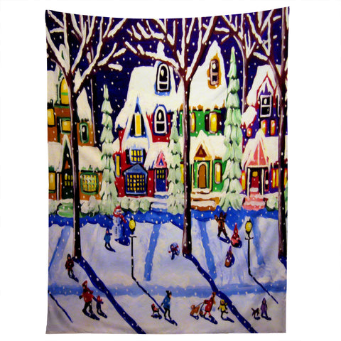Renie Britenbucher Remnants Of A Snow Day Tapestry