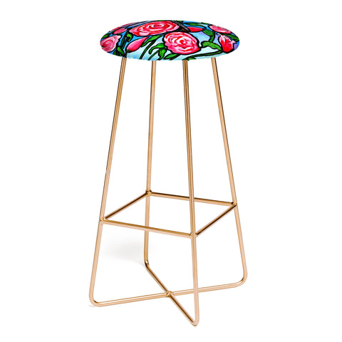 Renie Britenbucher Roses and Dragonfly Bar Stool