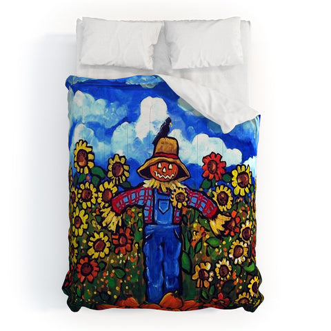 Renie Britenbucher Scarecrow and Pumpkins Comforter
