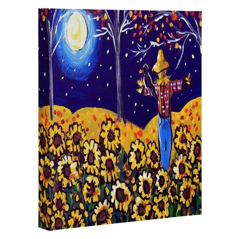 Renie Britenbucher Scarecrow in the Moonlight Art Canvas