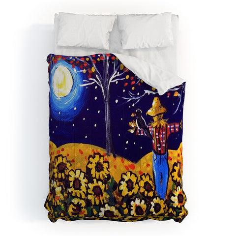 Renie Britenbucher Scarecrow in the Moonlight Comforter