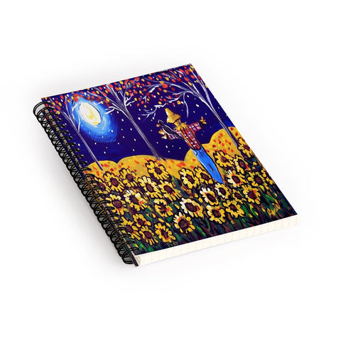 Renie Britenbucher Scarecrow in the Moonlight Spiral Notebook