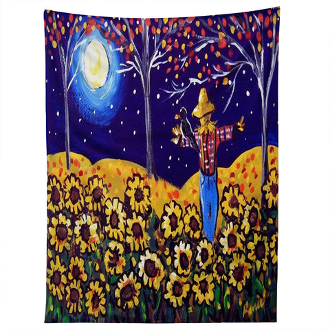 Renie Britenbucher Scarecrow in the Moonlight Tapestry