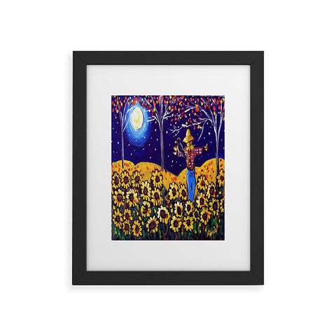 Renie Britenbucher Scarecrow in the Moonlight Framed Art Print