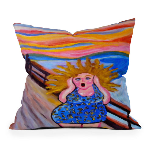 Renie Britenbucher Scream Diva Throw Pillow