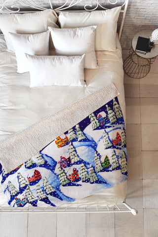 Renie Britenbucher Silent Night Fleece Throw Blanket