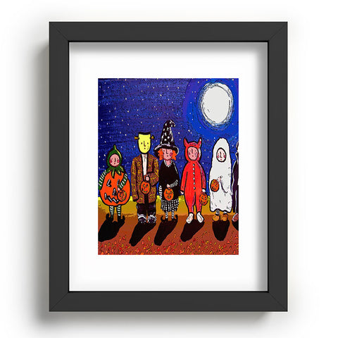 Renie Britenbucher Six Trick Or Treaters Recessed Framing Rectangle