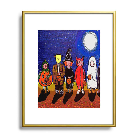 Renie Britenbucher Six Trick Or Treaters Metal Framed Art Print