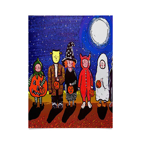 Renie Britenbucher Six Trick Or Treaters Poster