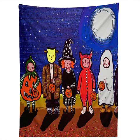 Renie Britenbucher Six Trick Or Treaters Tapestry