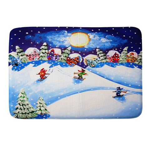 Renie Britenbucher Skiers Memory Foam Bath Mat