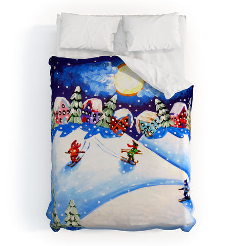 Renie Britenbucher Skiers Duvet Cover