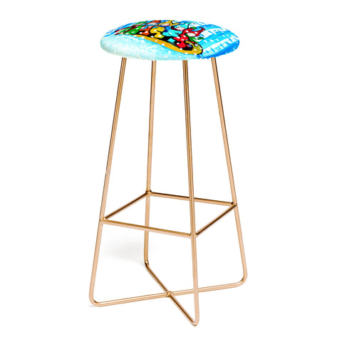 Renie Britenbucher Sled Riding Pixies Bar Stool