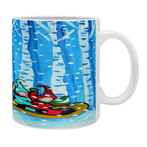 Renie Britenbucher Sled Riding Pixies Coffee Mug