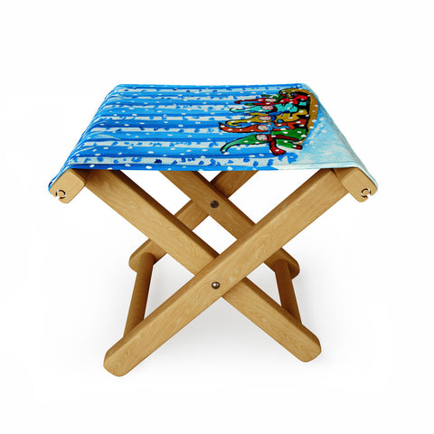 Renie Britenbucher Sled Riding Pixies Folding Stool