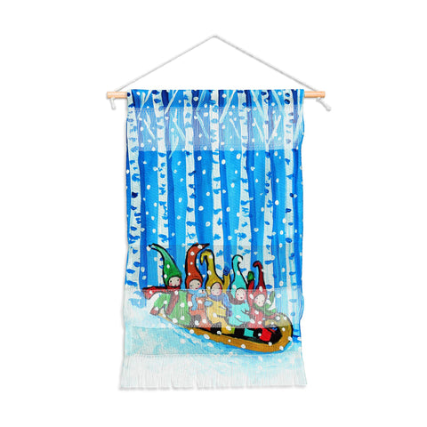 Renie Britenbucher Sled Riding Pixies Wall Hanging Portrait