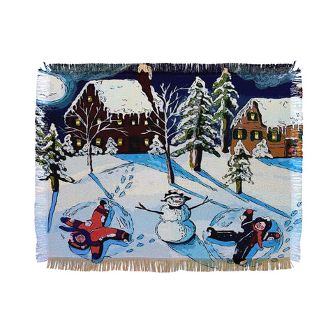 Renie Britenbucher Snow Angels Throw Blanket