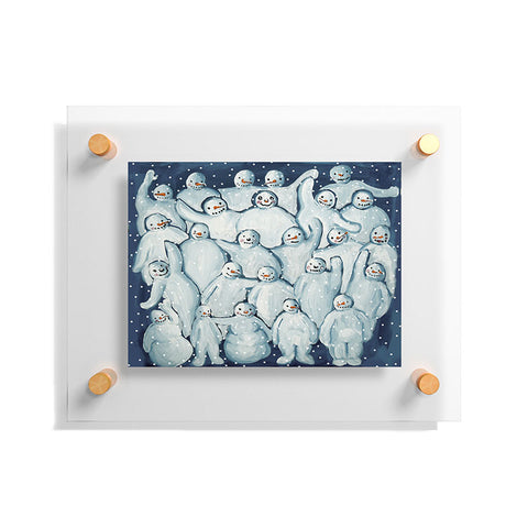 Renie Britenbucher Snowman Family Photo Floating Acrylic Print