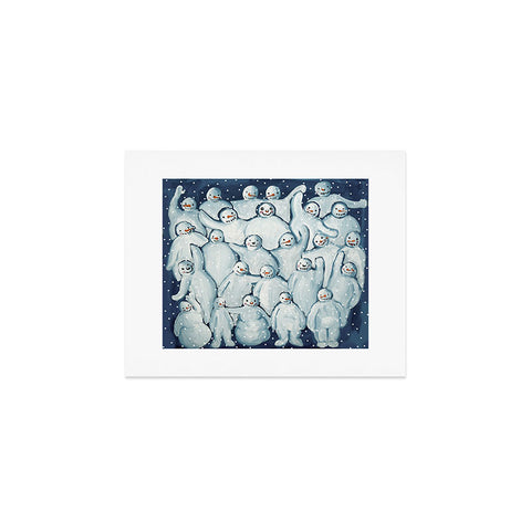 Renie Britenbucher Snowman Family Photo Art Print