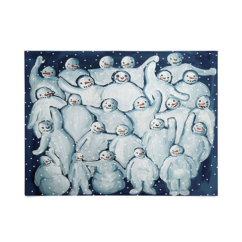 Renie Britenbucher Snowman Family Photo Poster