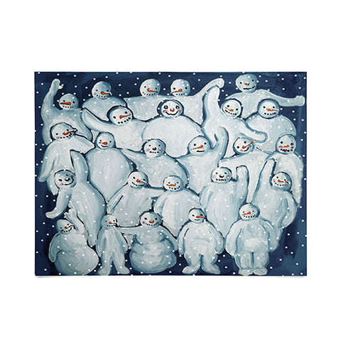 Renie Britenbucher Snowman Family Photo Poster